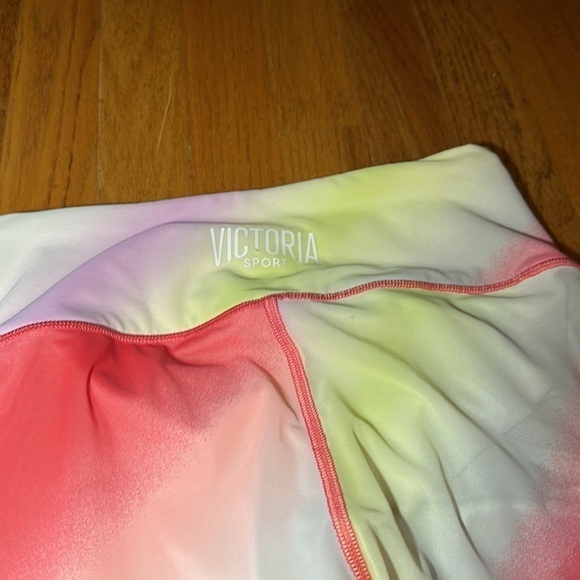 Victorias Secret Sport Knockout Tight Sheer Shorts Striped Colorful Pink Red S - Picture 8 of 13